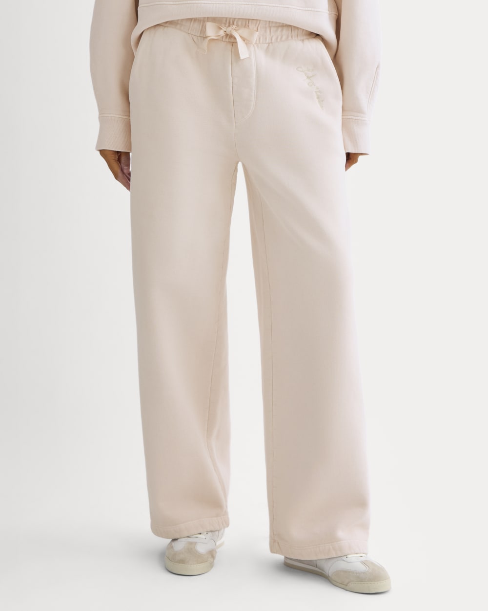 Everlane x The Laufey Foundation Wide-Leg Sweatpant | Pale Peony - Image 3