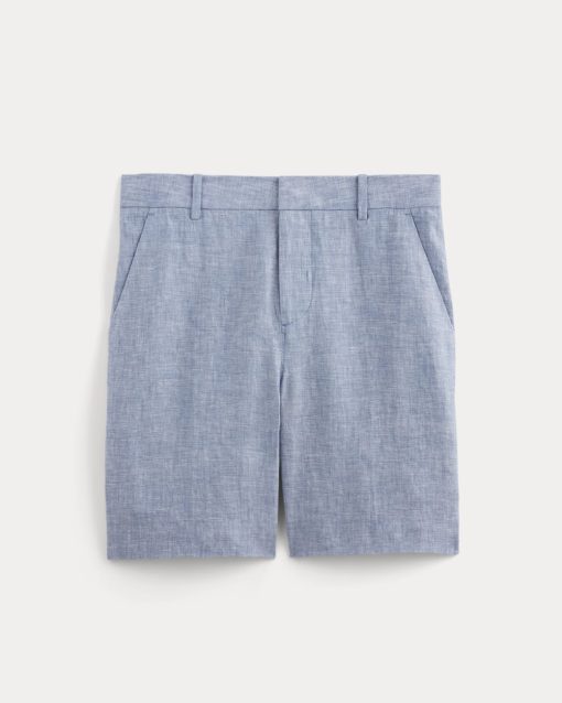 Alternative view of The 7 Linen Trouser Short | Chambray