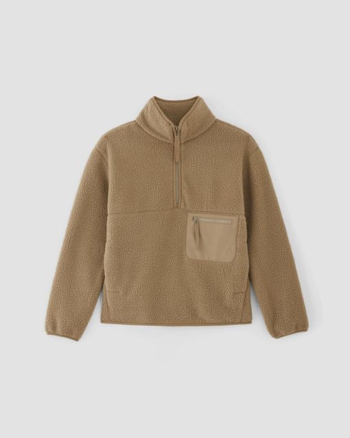 Alternative view of The ReNew Fleece Oversized Half-Zip | Tiger's Eye