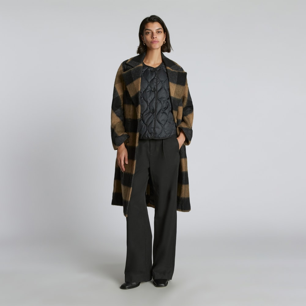 The Brushed Italian ReWool® Peacoat | Camel Buffalo Check - Image 9