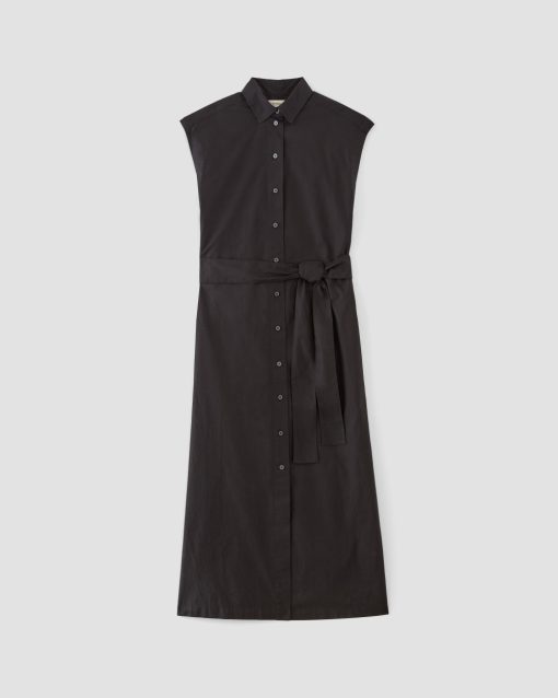 Alternative view of The Supima® Cotton Short-Sleeve Shirt Dress | Black