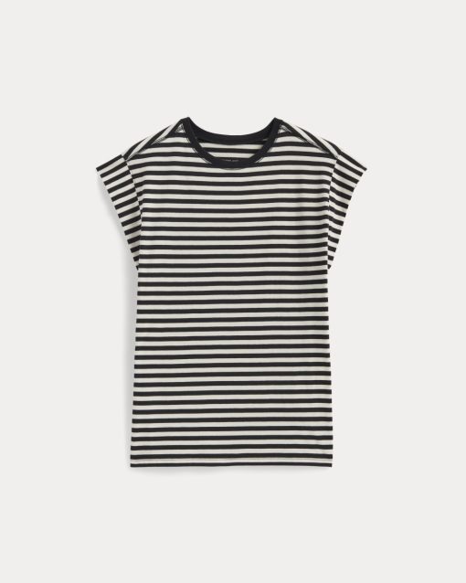 Alternative view of The Muscle Tee in Essential Cotton | Bone / Black