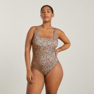 Alternative view of The Square-Neck One-Piece | Honey Floral