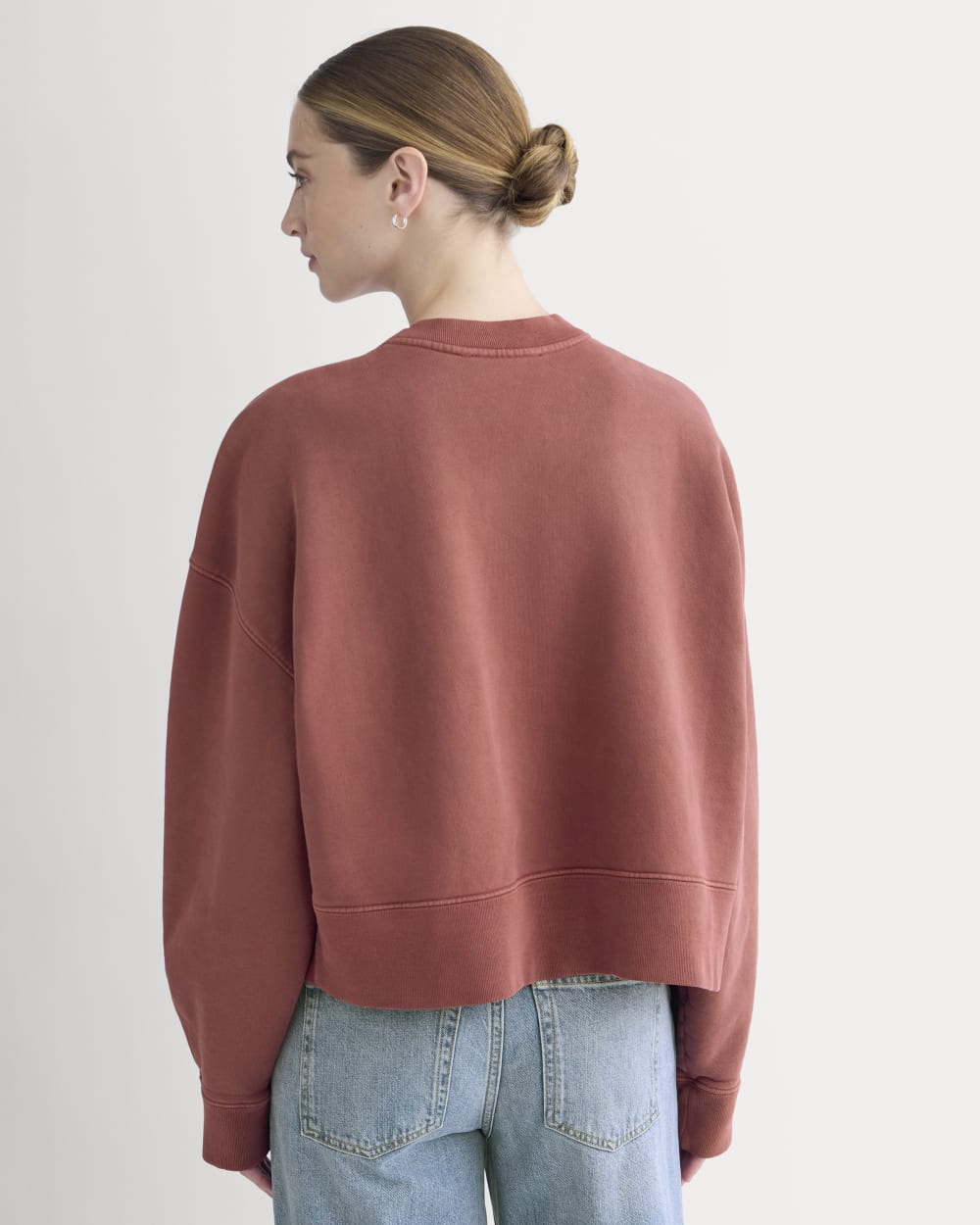Everlane x The Laufey Foundation Cropped Sweatshirt | Dusty Red - Image 5