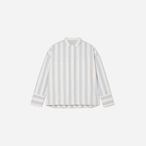 The Boxy Oxford | Blue / White
