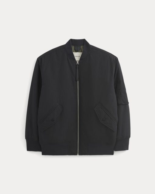 Alternative view of Renew Oversized Puffer Bomber | Black
