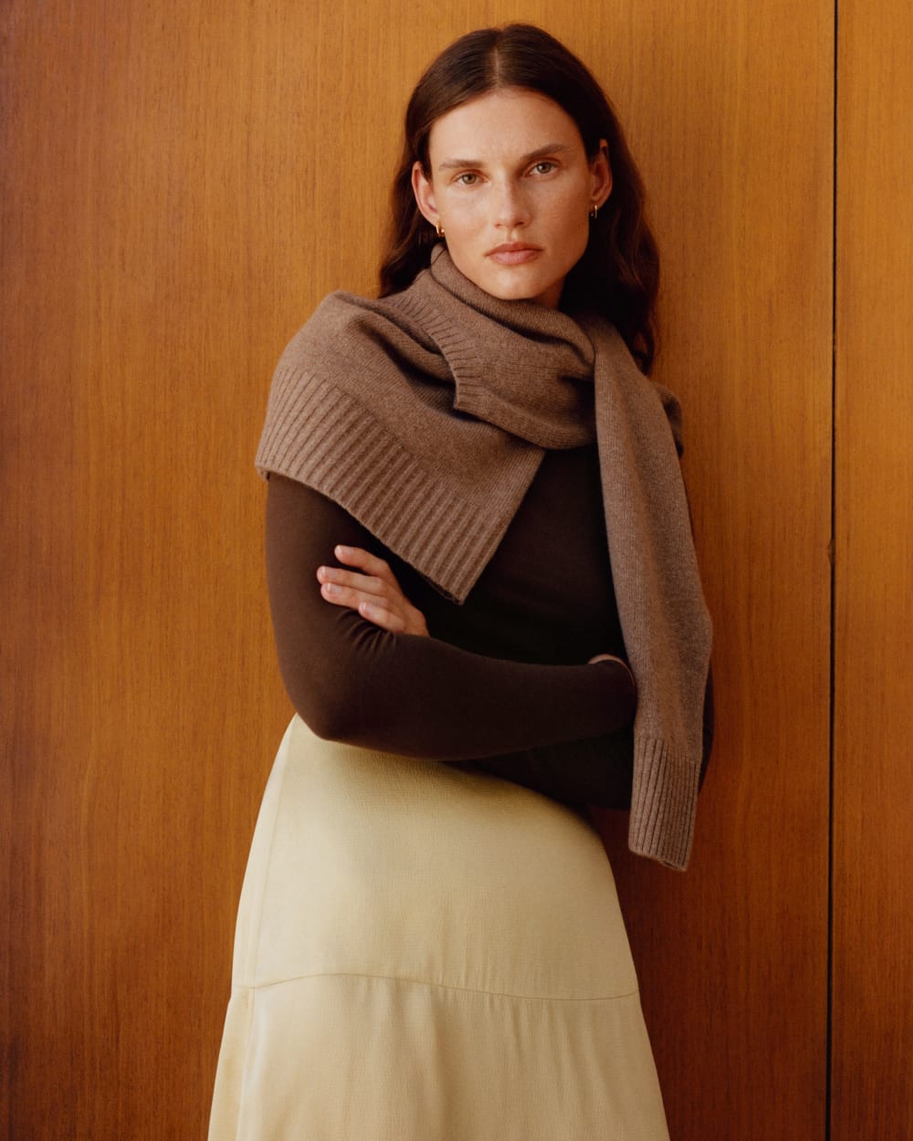 The Hammered Satin Slip Skirt | Raffia - Image 8