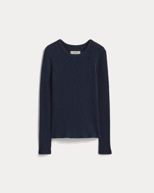 Alternative view of The Cozy Rib Long-Sleeve Tee | Navy