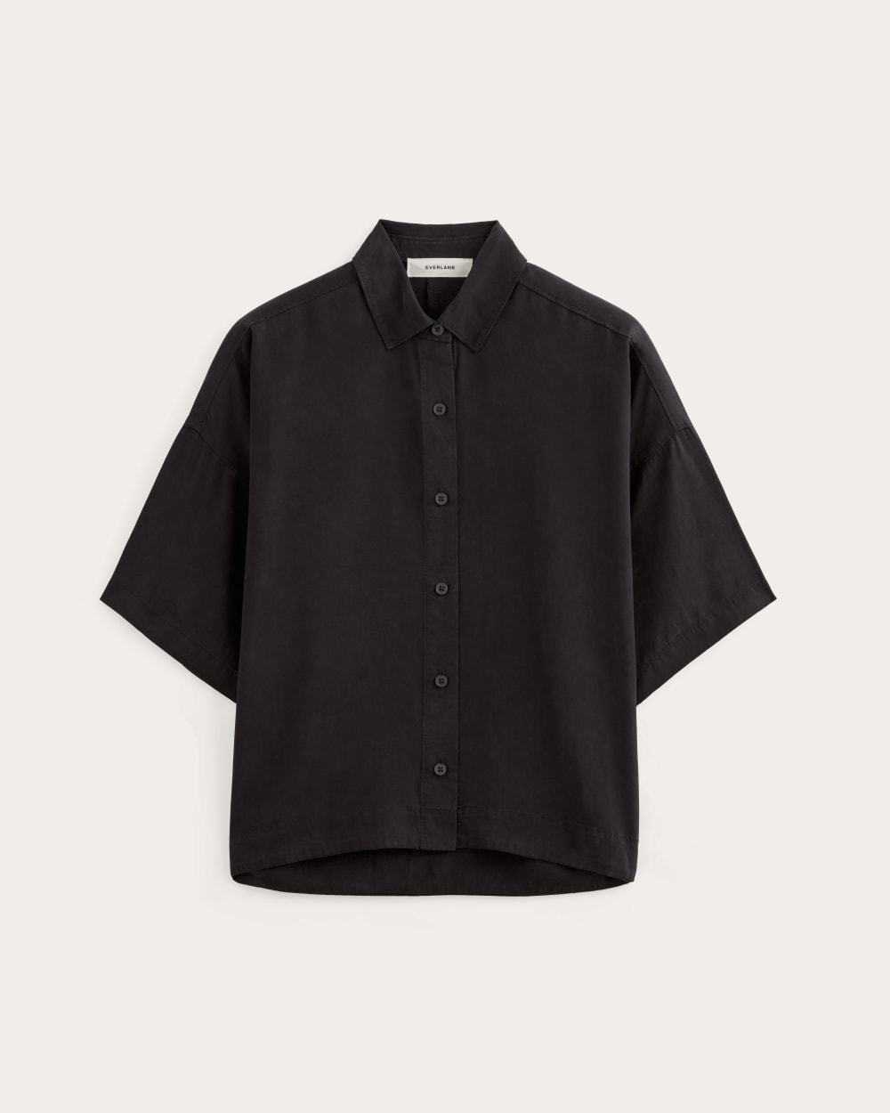 The Short-Sleeve Square Shirt in Butterlite | Black - Image 2