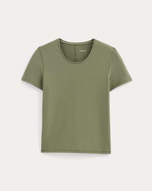 Alternative view of The Form Tee | Lichen Green