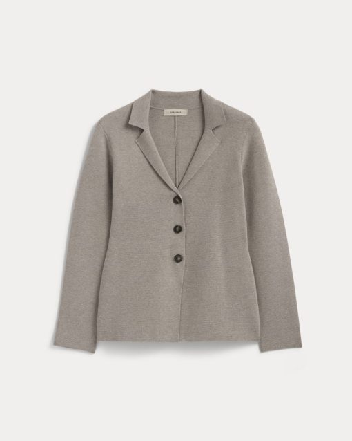 Alternative view of The Knit Blazer | Light Heathered Grey