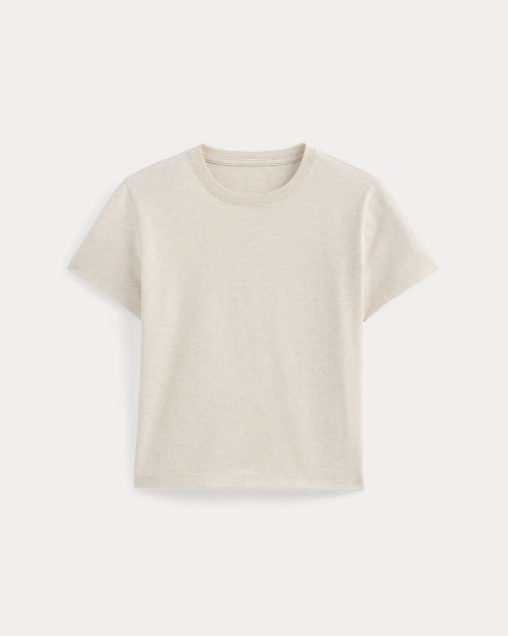 The Box-Cut Tee in Essential Cotton | Heathered Oats | No Pocket - Image 2