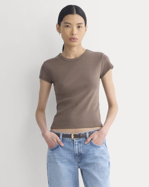 RetroSoft Cotton Crew | Deep Taupe