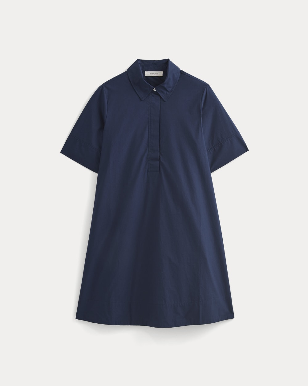 Popover Mini Shirtrdress in Ultrasoft Cotton | Navy - Image 2