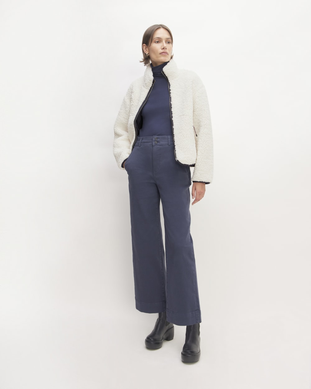 The ReNew Fleece Full Zip | Bone - Image 3