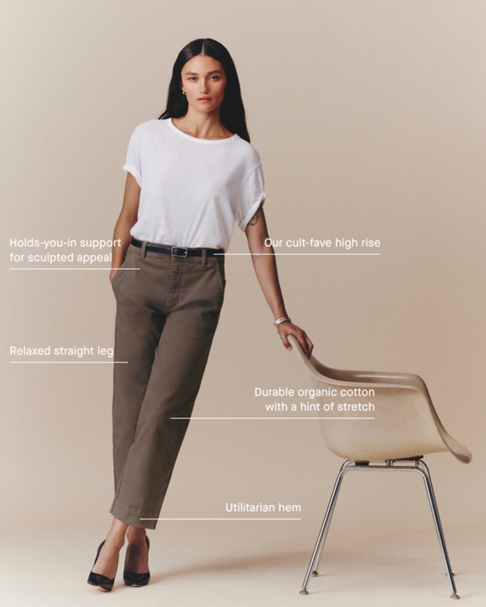 The Utility Straight-Leg Pant | Bone | 26.5 Inseam - Image 4