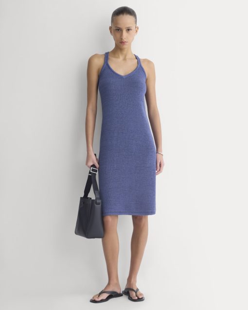 Sweater Racerback Midi Dress | Blue Dusk