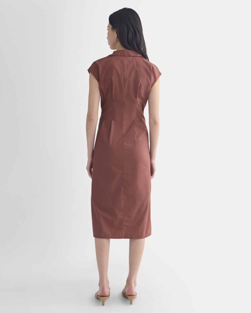 Muscle Shirtdress in Lightweight Cotton | Henna Red - Image 4