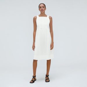 Alternative view of The Seersucker Midi Dress | White