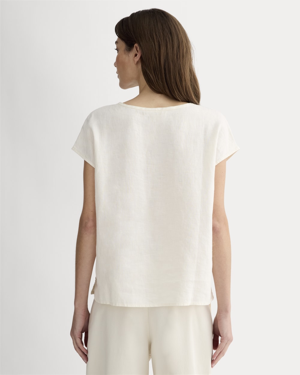 The Muscle Top in Linen | Bone - Image 5