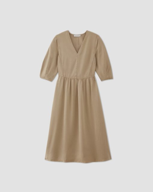 Alternative view of The TENCEL™ Puff-Sleeve Dress | Cornstalk