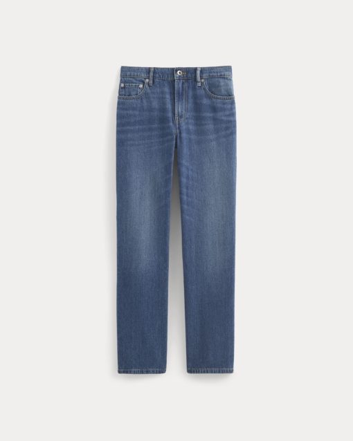 Alternative view of Low-Rise Straight Jean | Tungsten Old Blue