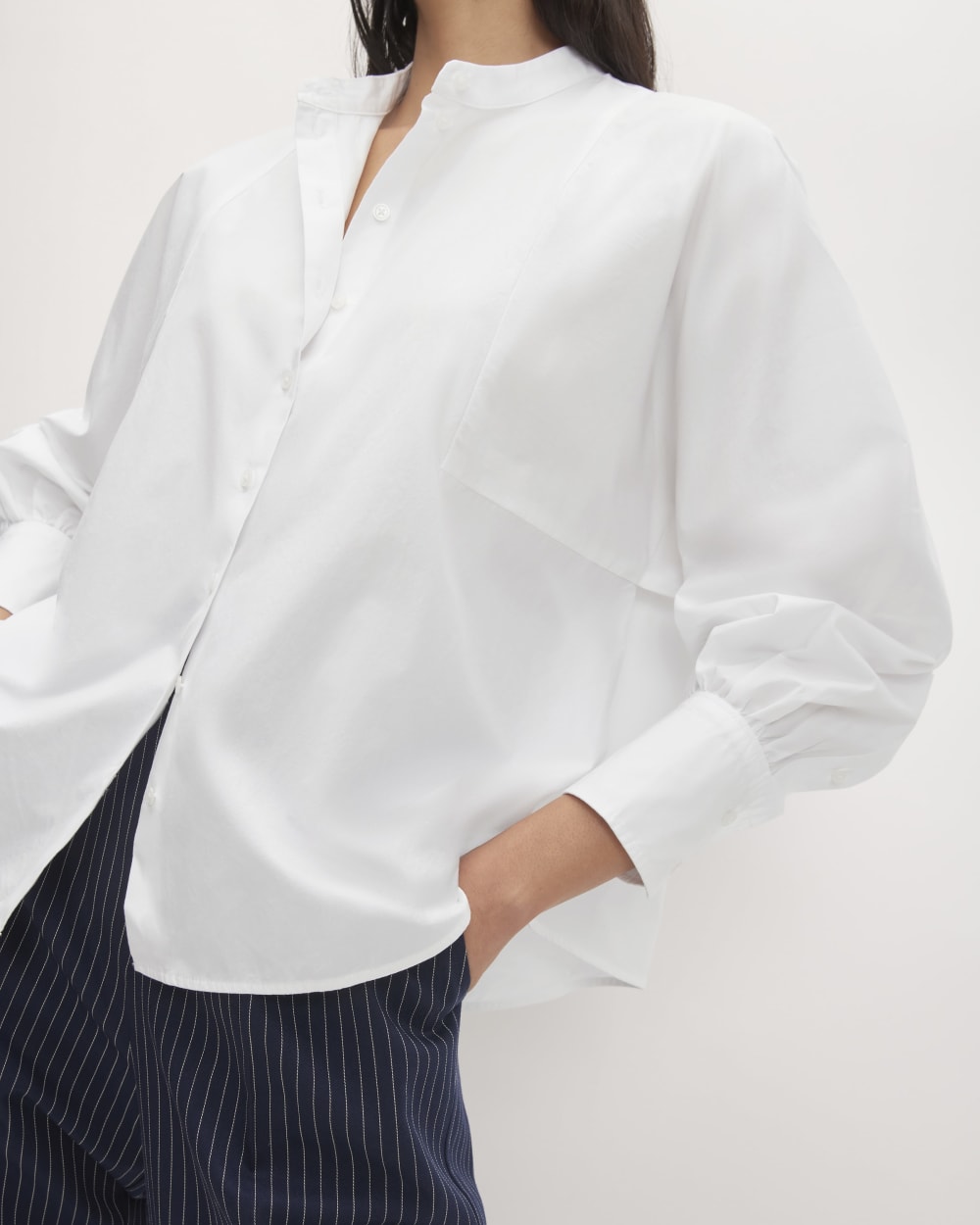 The Oversized Raglan Shirt | White - Image 5