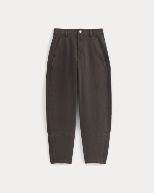 Alternative view of The Utility Barrel Pant | Dark Chocolate | Regular