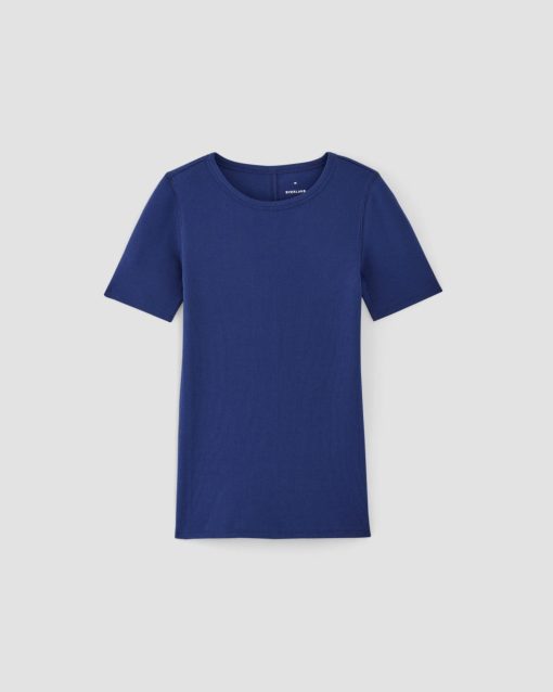 Alternative view of The Luxe Rib Crew | Bellwether Blue