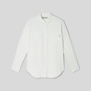 Alternative view of The Washable Silk Relaxed Shirt  | Bone