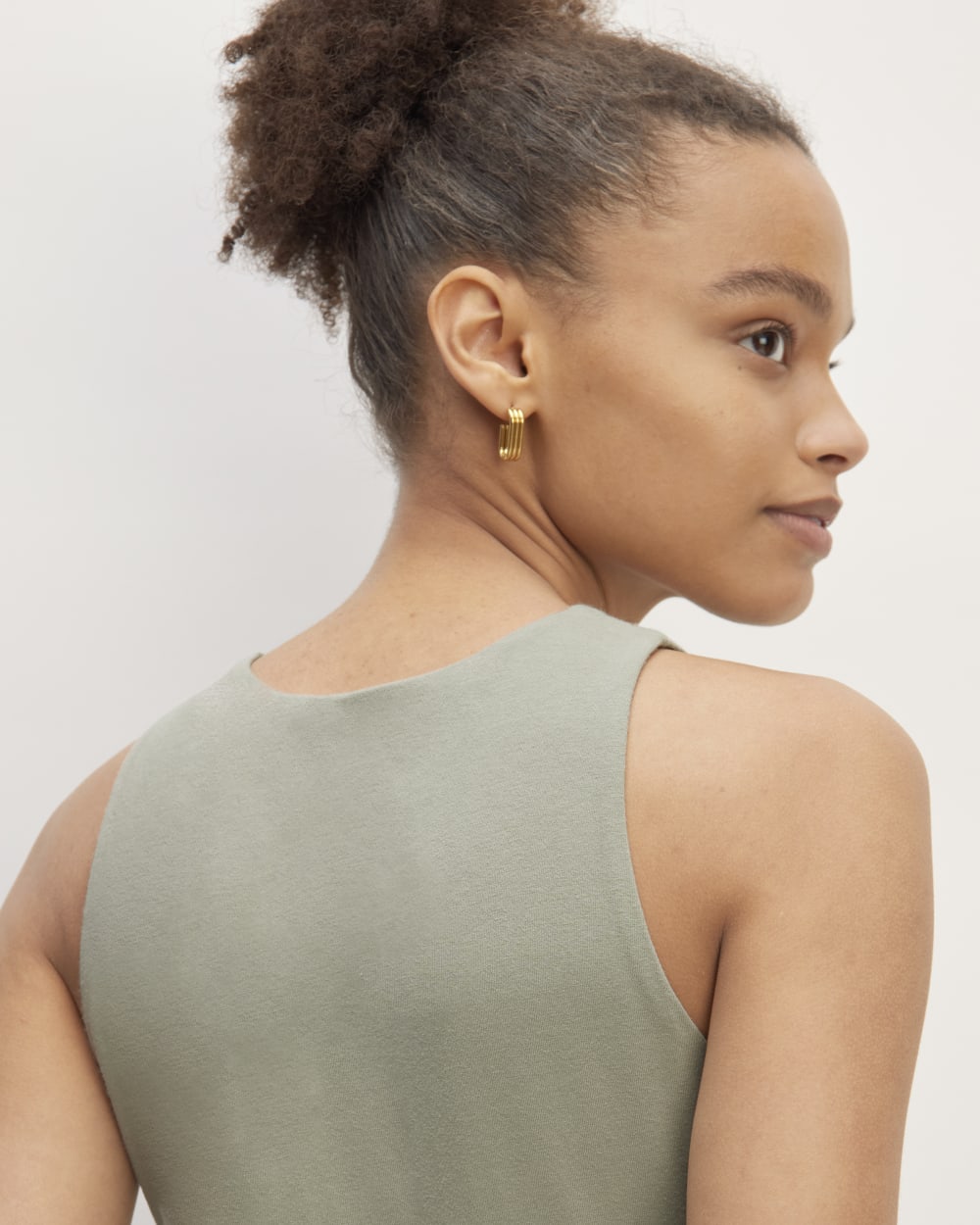 The Supima® High-Neck Riviera Dress | Sage Green - Image 4