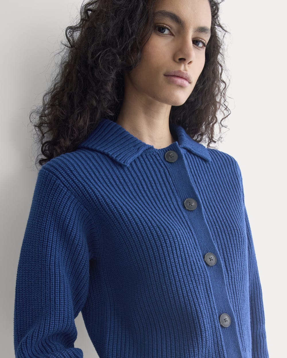 Shrunken Cardigan in Everyday Cotton | Estate Blue
