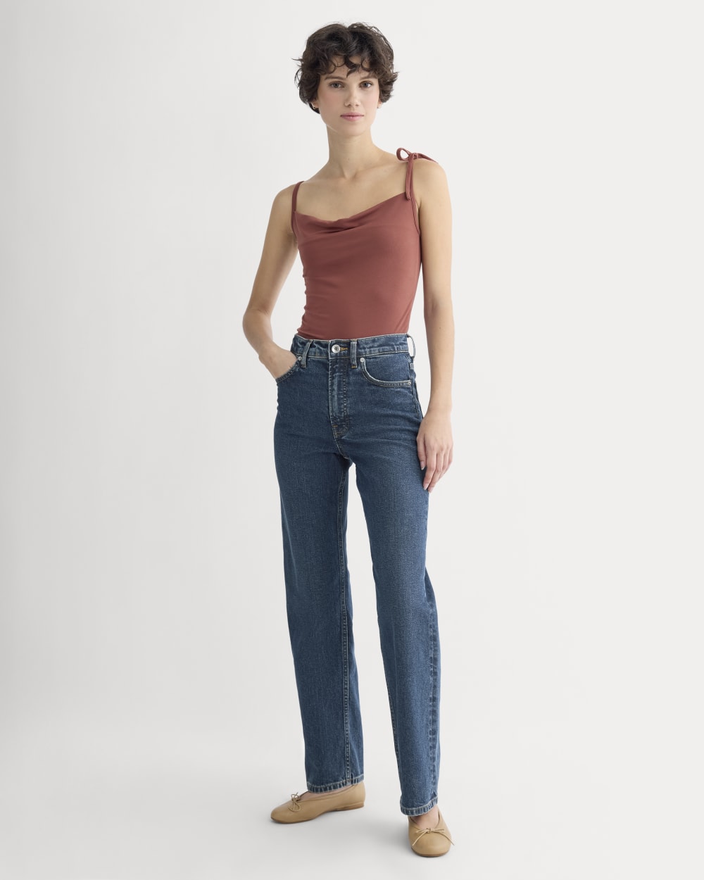 Tie-Shoulder Tank | Henna Red - Image 3