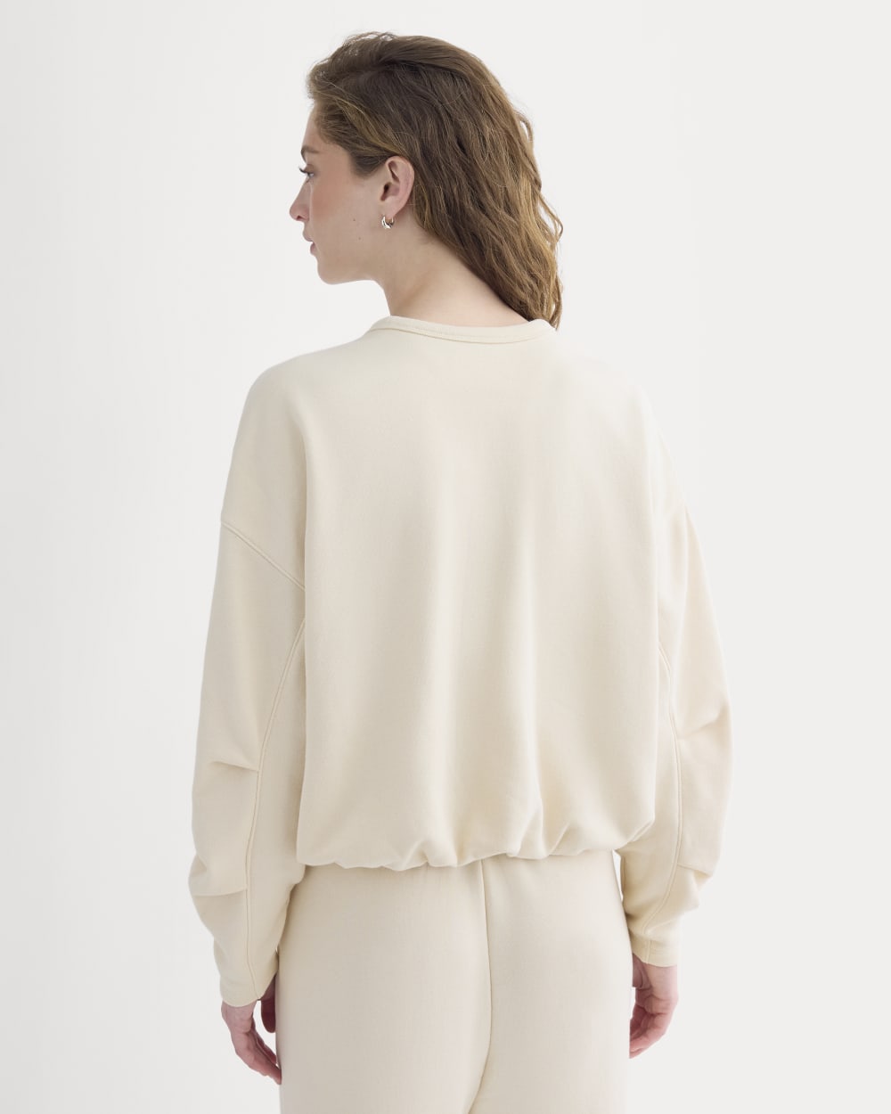 Lightweight Terry Bubble Sweatshirt | Parchment - Image 5