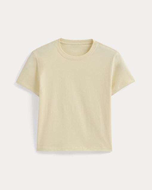 Alternative view of The Box-Cut Tee in Essential Cotton | Double Cream | No Pocket