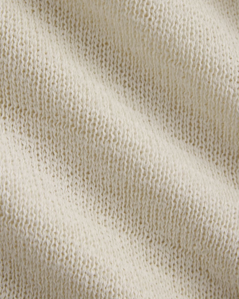 Wide-Neck Crew Sweater in Tape Yarn | Bone - Image 3
