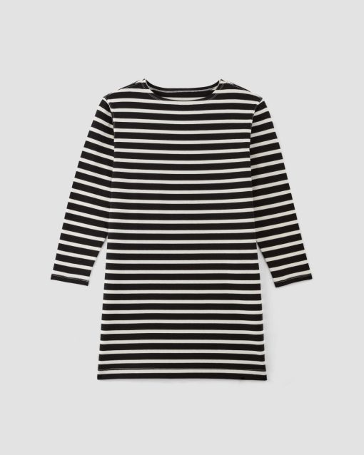 Alternative view of The Mariner Dress | Black / Bone