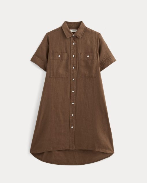 Alternative view of The Daytripper Dress in Linen | Cedarwood