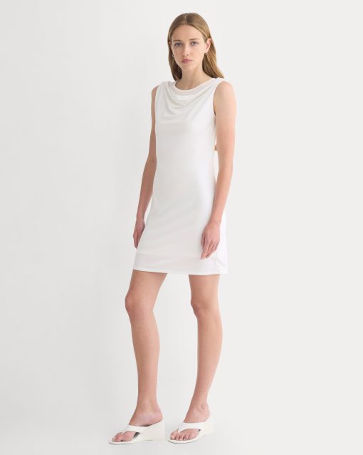 Cowl Neck Mini Dress | Bone