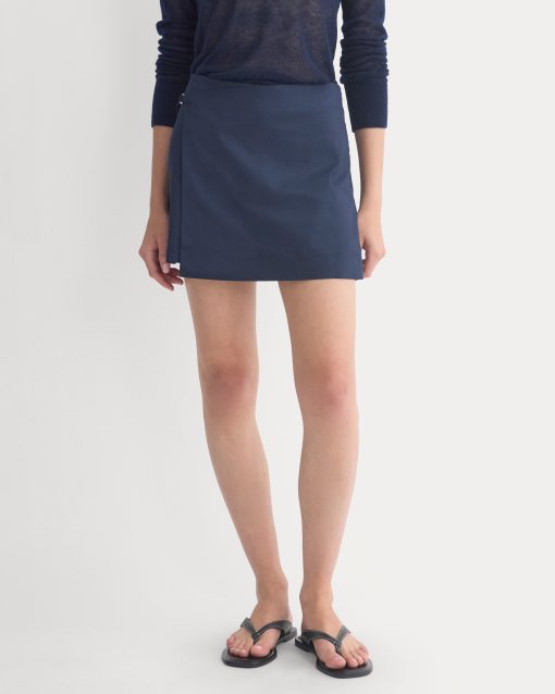 Alternative view of Tailored Drape Mini Skort | Navy