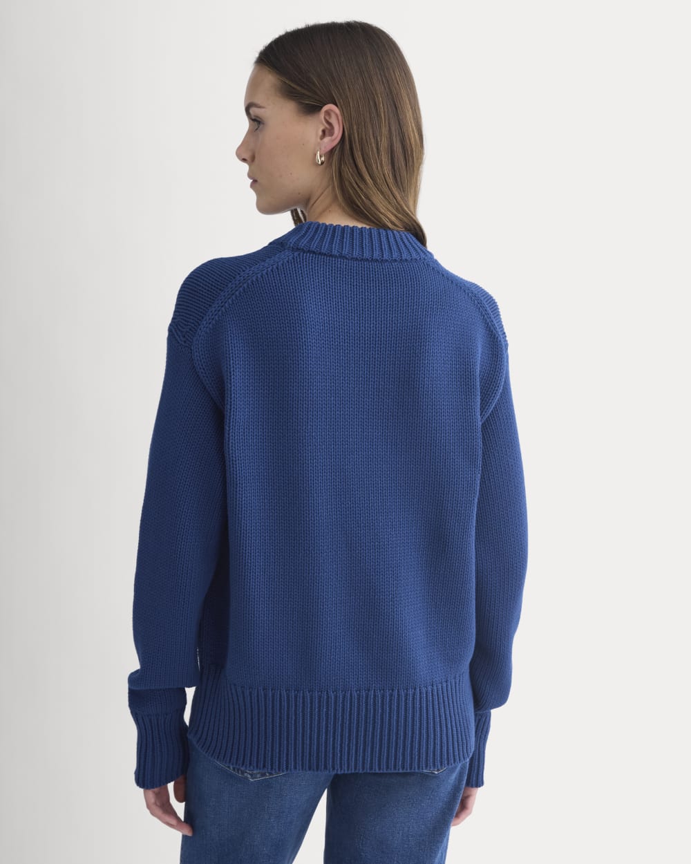 Oversized Cocoon Crew in Elevated Cotton | Estate Blue - Image 6