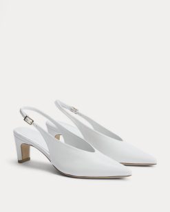 Alternative view of Pointed-Toe Slingback Heel | Snow