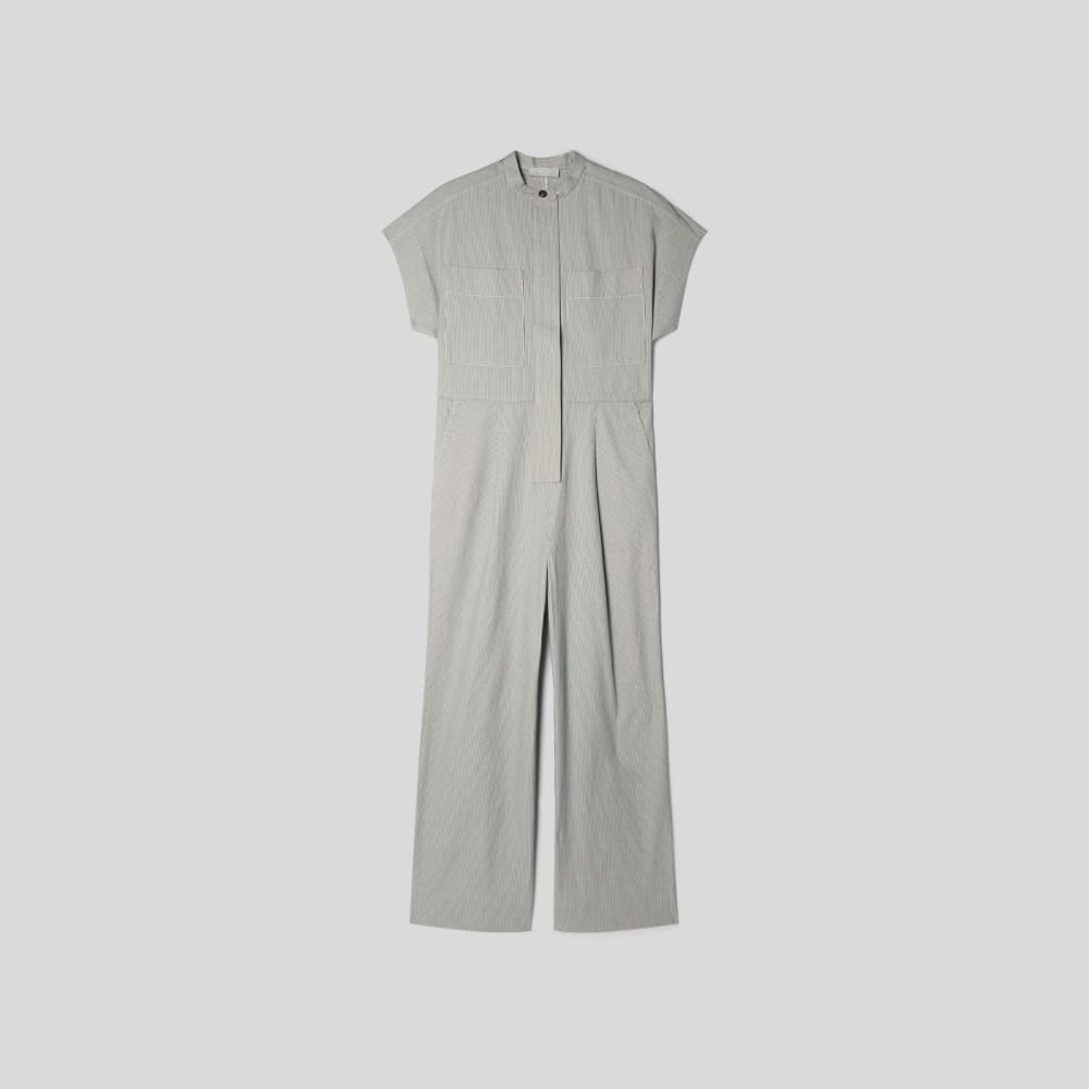 The Easy Workwear Jumpsuit | Canvas Tan / Navy - Image 2