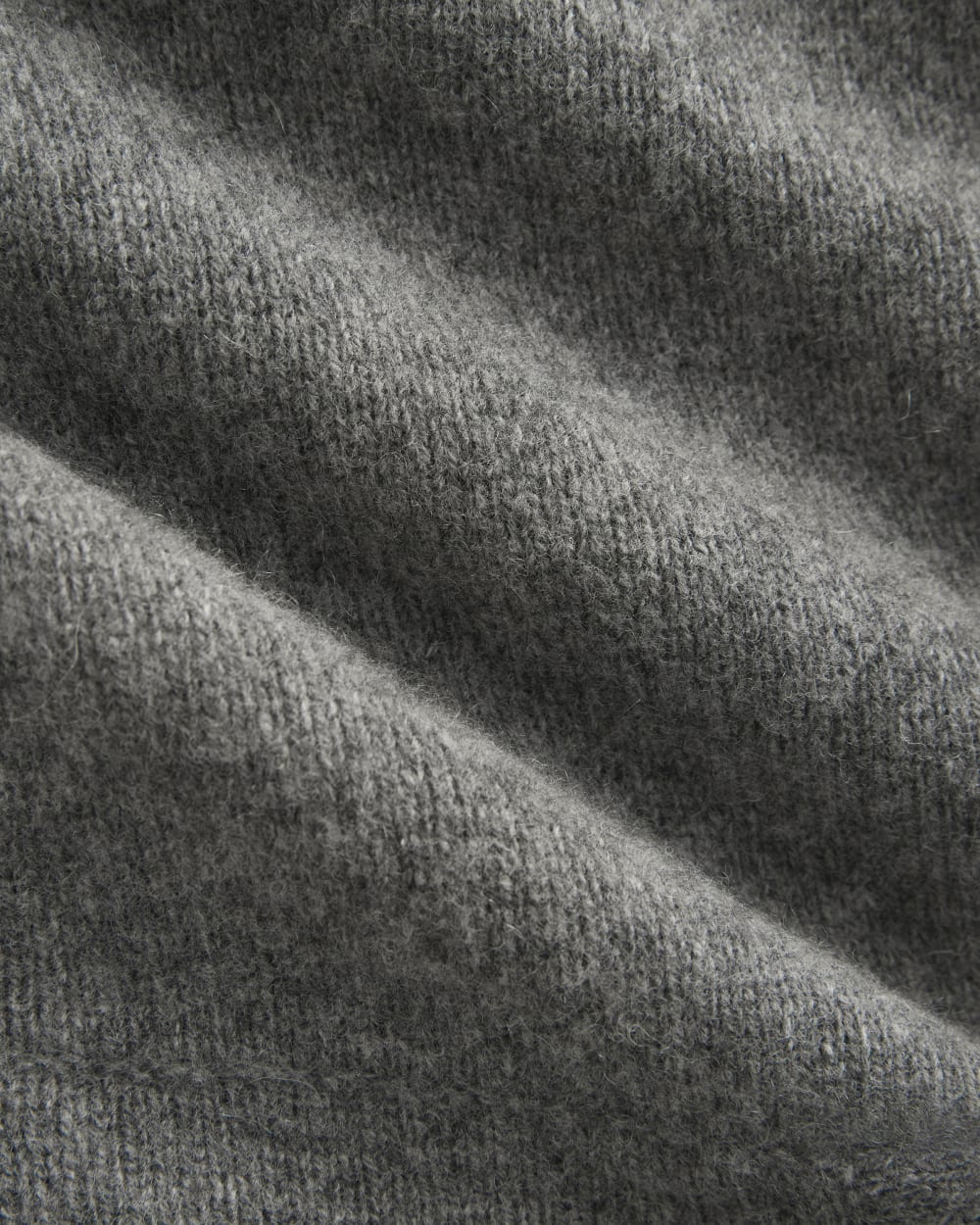 Full-Zip Hoodie in Wool Cashmere | Heather Charcoal - Image 6