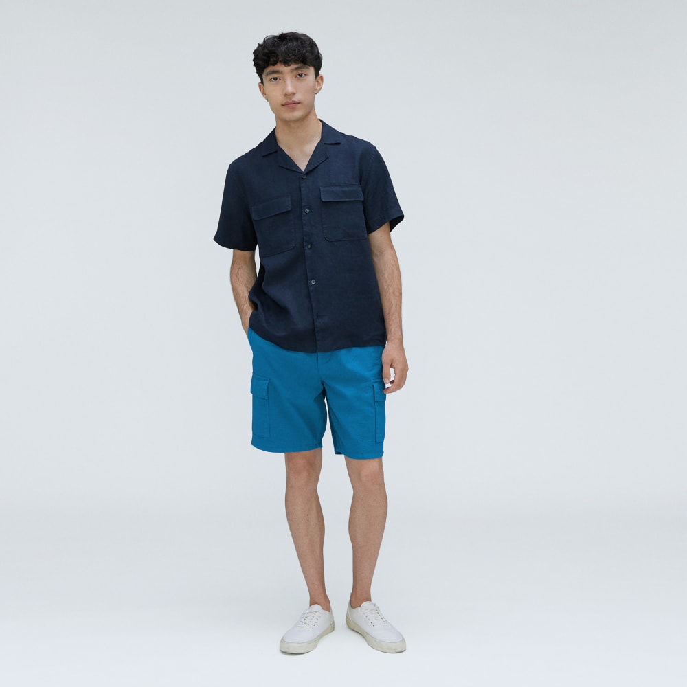 The Cotton Linen Short | Horizon Blue - Image 5