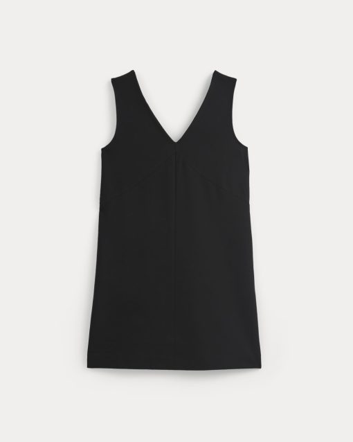 Alternative view of Ponte V-Neck Mini Dress | Black