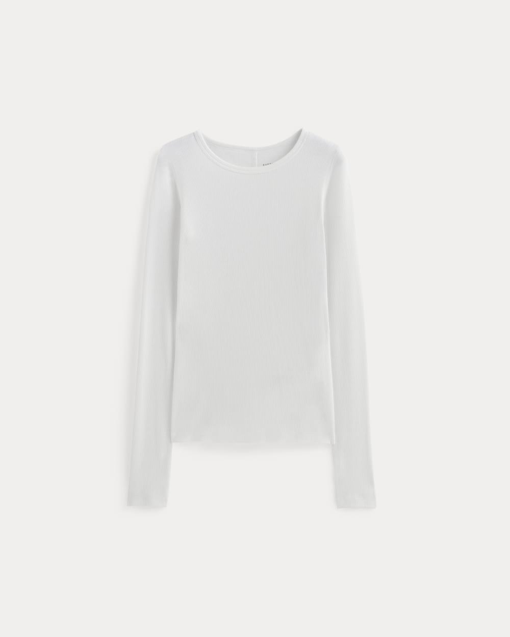 The Luxe Rib Long-Sleeve Crew | White - Image 2