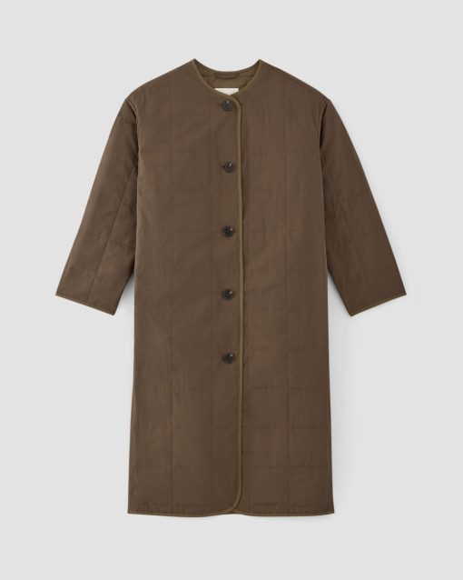 Alternative view of The ReNew Quilted Long Liner | Cocoa