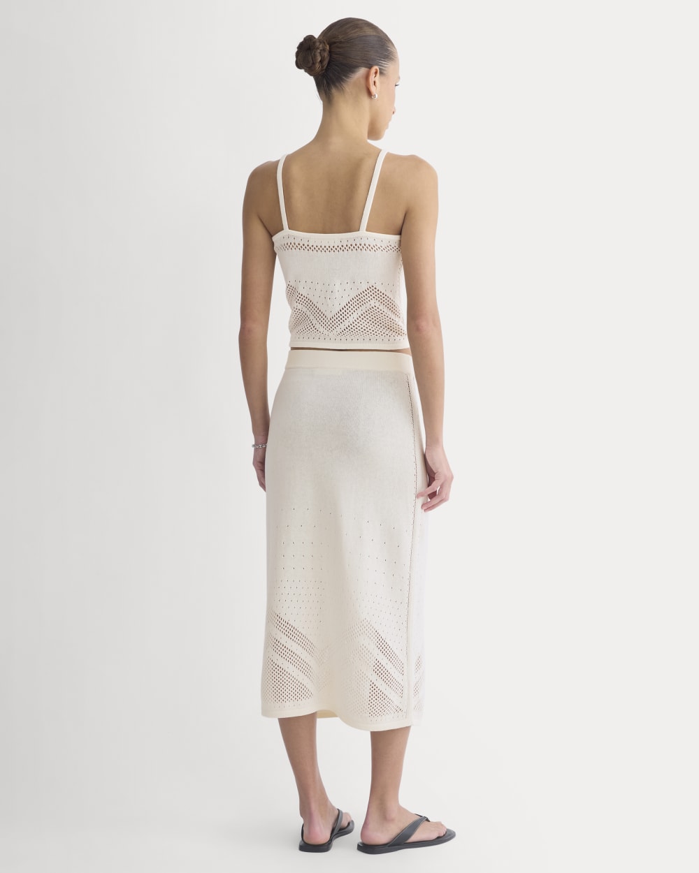 Lace-Knit Maxi Skirt | Bone - Image 4