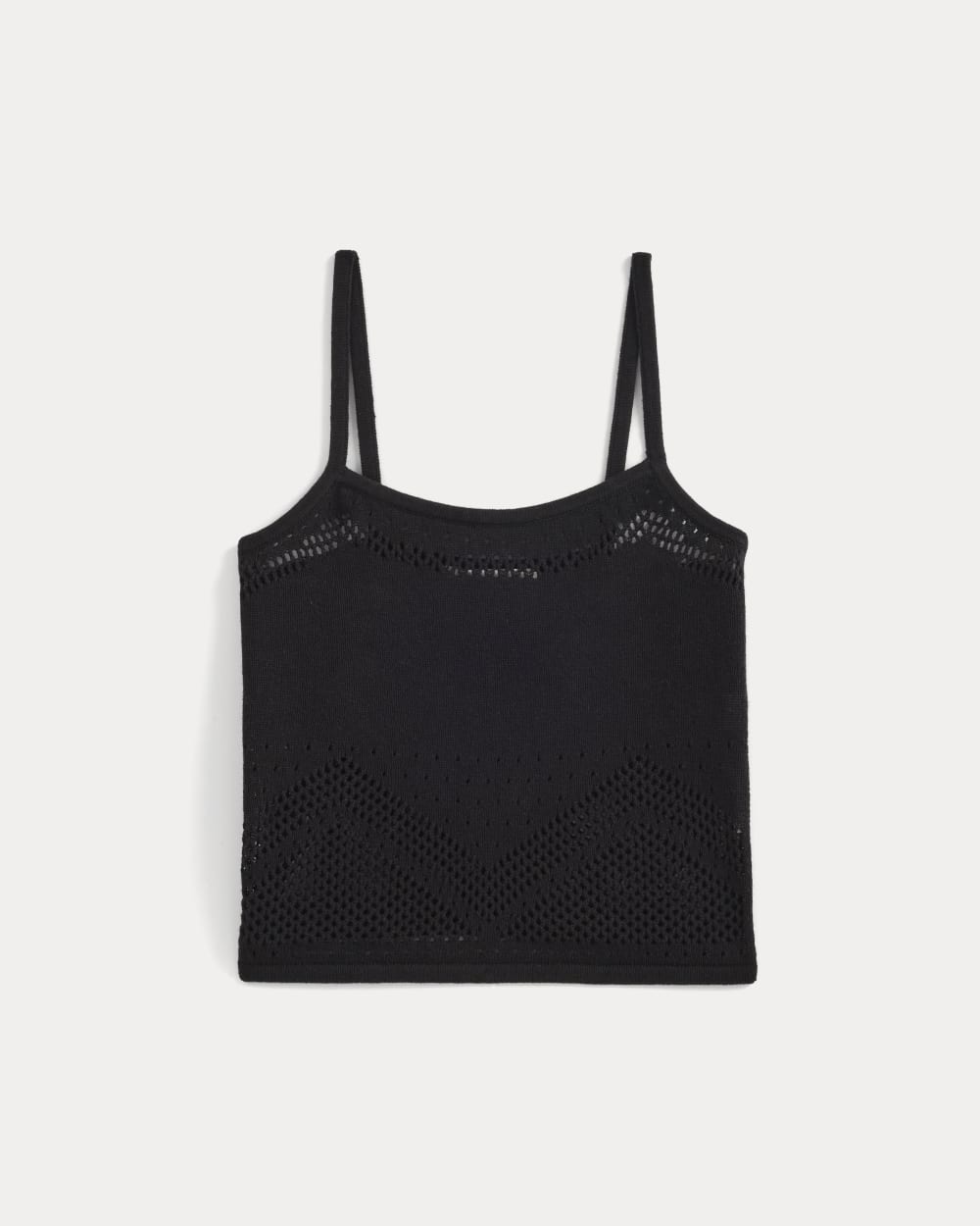 Lace-Knit Cami | Black - Image 2